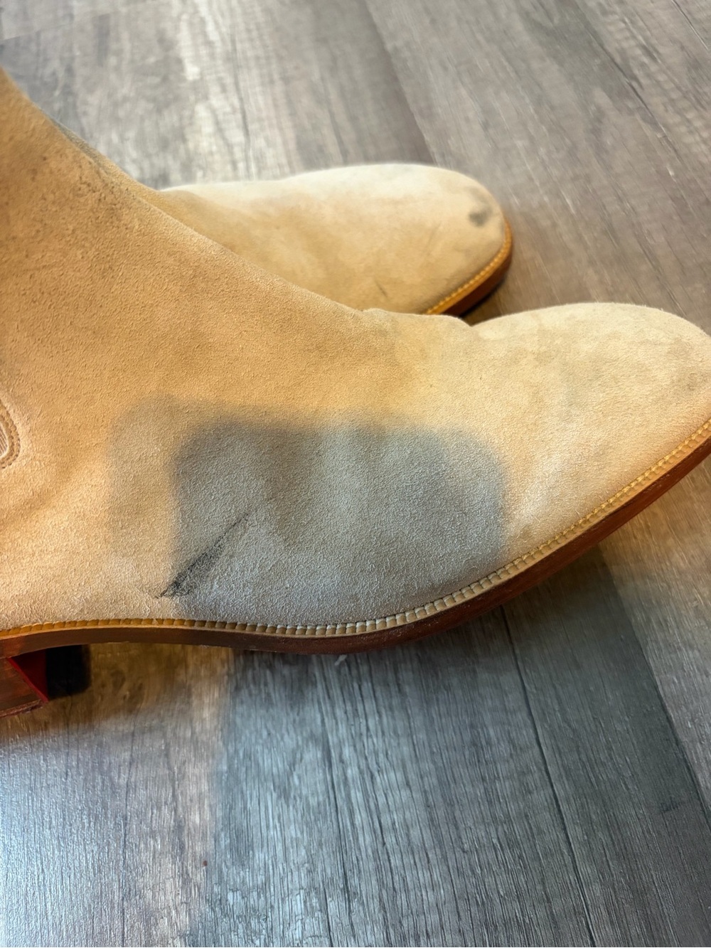 Suede Studded Accents Chelsea Boots - Picture 7 of 11